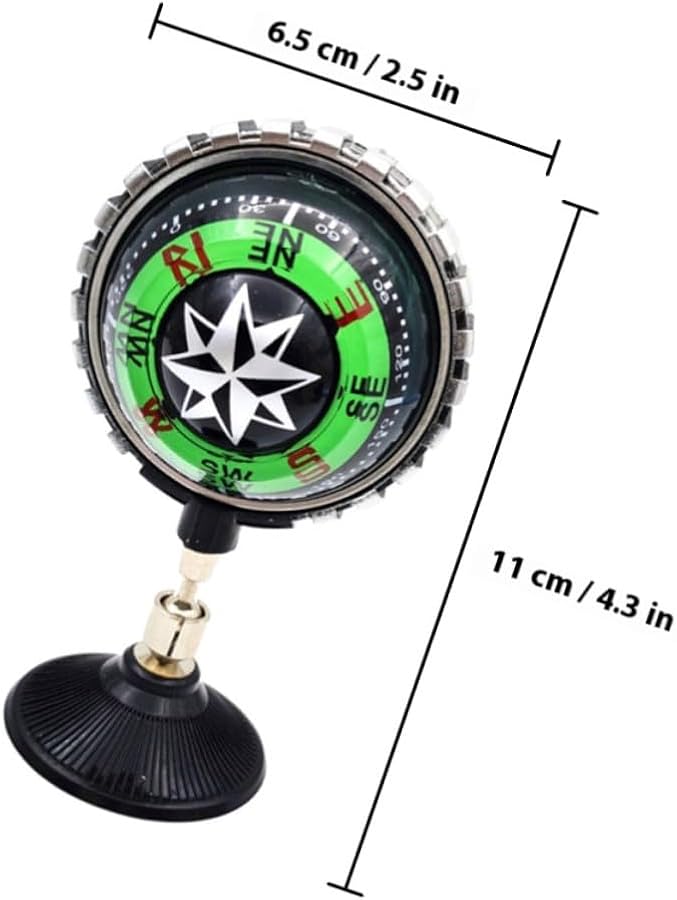 Adjustable ABS Ball Compass with Strong Suction Cup for Car Boat Truck Dashboard Green - Image 2